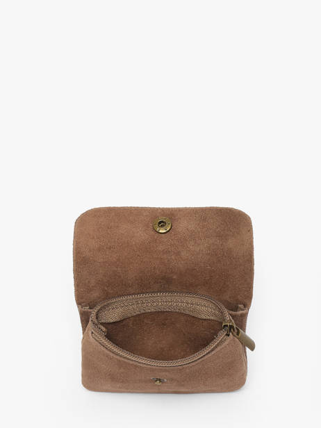 Portemonnee Leder Milano Bruin velvet VE23091 ander zicht 1